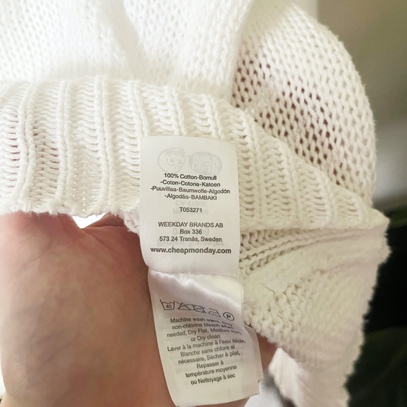 Cheap Monday White Ripley Sweater - Picture 6 of 8